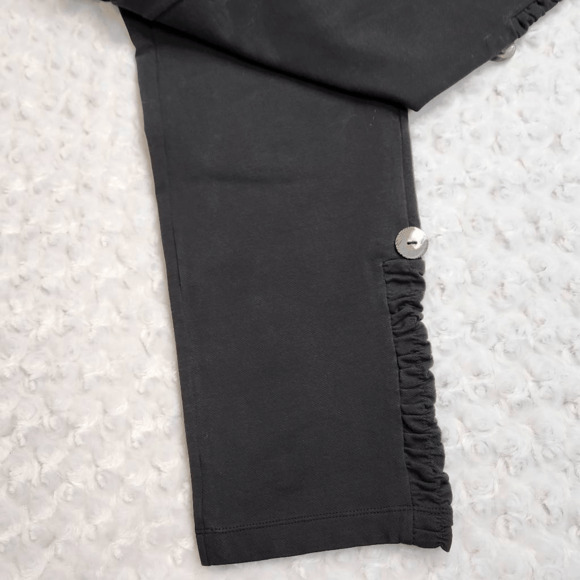 SOFT SURROUNDINGS Black Cropped Pants Leg Gather and Button Detail XL (4633) - Picture 2 of 4